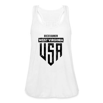 Tv Hannon Cartoon - Women's Flowy Tank Top by Bella - white - Front - Julia (174cm)