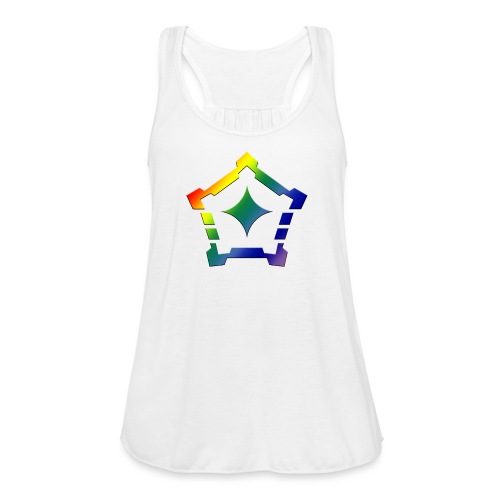 rainbow logo gradient - Women's Flowy Tank Top by Bella
