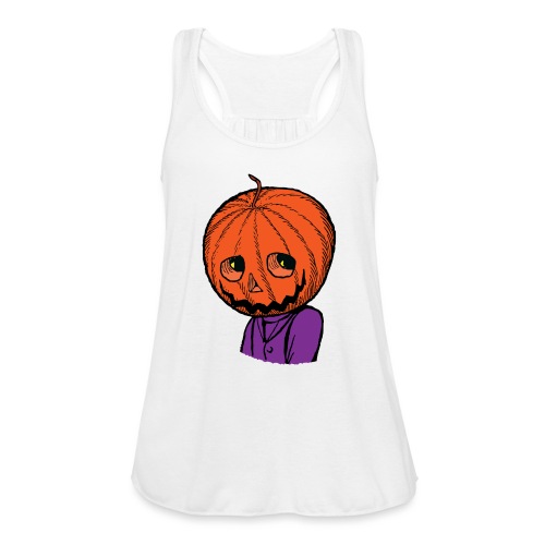 Pumpkin Head Halloween - Women's Flowy Tank Top by Bella
