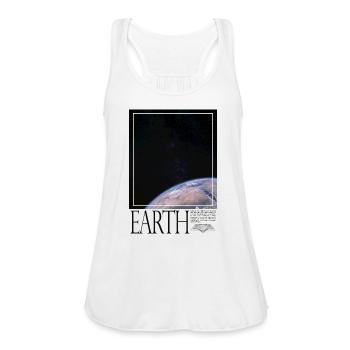 earth streetwear - Women's Flowy Tank Top by Bella - white - Front - Julia (174cm)