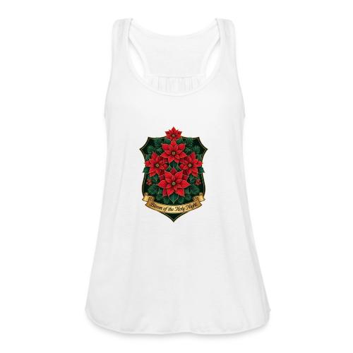 Poinsettia Crest T-Shirt - Women's Flowy Tank Top by Bella