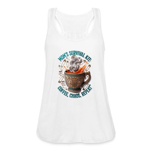 Mom's Survival Kit Tee | Coffee Chaos - Women's Flowy Tank Top by Bella