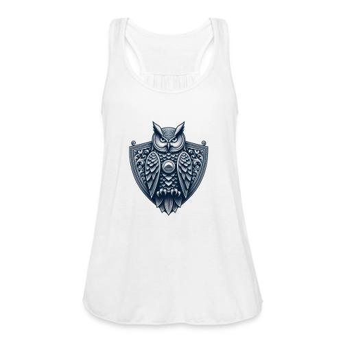 Night Watch Owl T Shirt, Sarcastic Dad Gift - Women's Flowy Tank Top by Bella
