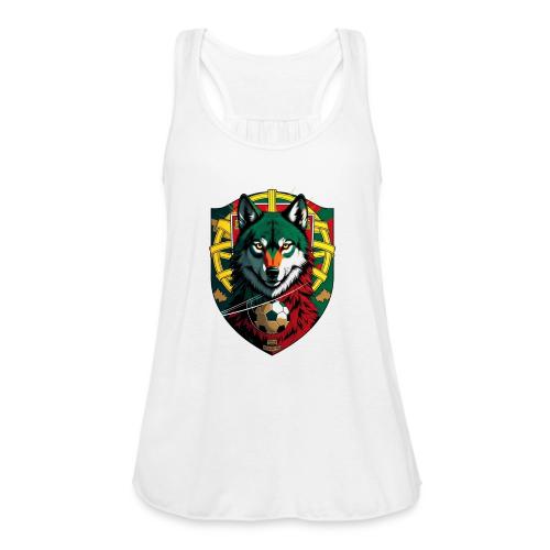 Portugal Iberian Wolf Soccer T Shirt,Football Gift - Women's Flowy Tank Top by Bella