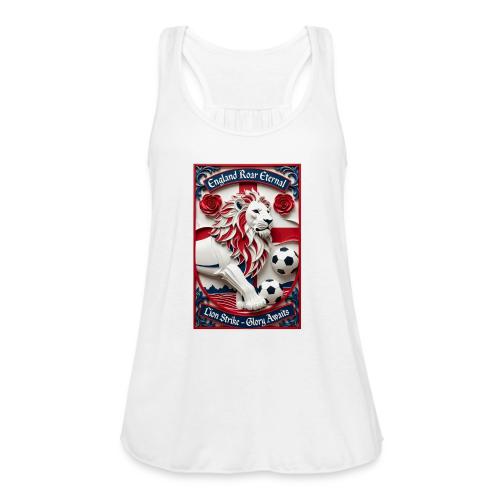 England Lion Soccer T Shirt, Football Pride Gift - Women's Flowy Tank Top by Bella