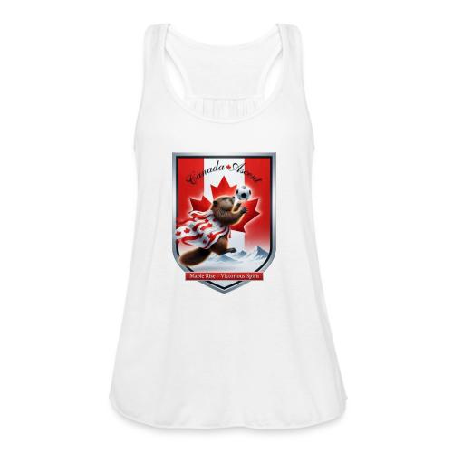 Canada Beaver Ascent T-Shirt, Canadian Pride Gift - Women's Flowy Tank Top by Bella