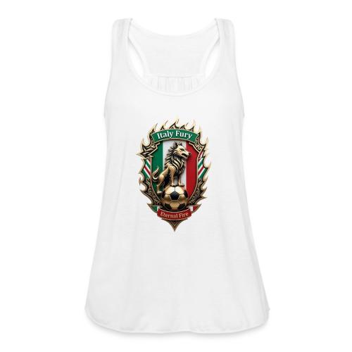 Italy Wolf Fury T-Shirt, Italian Flag Pride Gift - Women's Flowy Tank Top by Bella