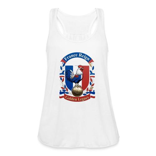 France Rooster Reign T-Shirt, Tricolore Pride Gift - Women's Flowy Tank Top by Bella