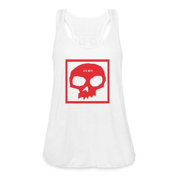Zero Skate - Women's Flowy Tank Top by Bella - white - Front - Julia (174cm)