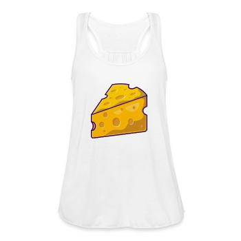 Cheese - Women's Flowy Tank Top by Bella - white - Front - Julia (174cm)