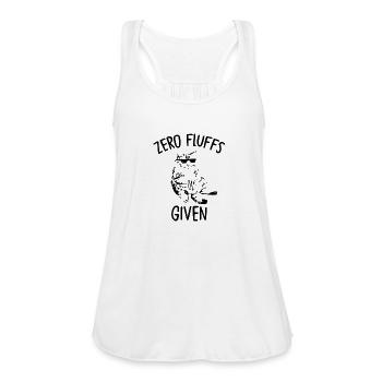Zero Fluffs Given - Women's Flowy Tank Top by Bella - white - Front - Julia (174cm)