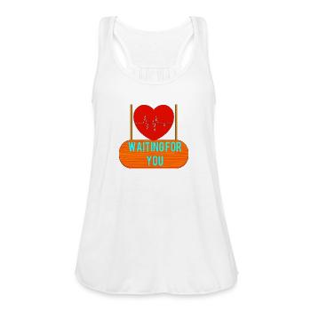 Waiting for you - Women's Flowy Tank Top by Bella - white - Front - Julia (174cm)