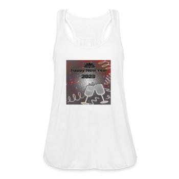 Congratulations: Happy New Year 2023 - Women's Flowy Tank Top by Bella - white - Front - Julia (174cm)