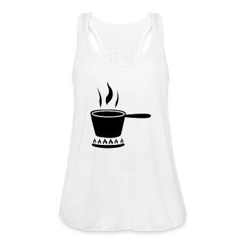 Gas milk pan - Women's Flowy Tank Top by Bella - white - Front - Julia (174cm)