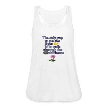 Light - Women's Flowy Tank Top by Bella - white - Front - Julia (174cm)