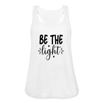 Be The Light - Women's Flowy Tank Top by Bella - white - Front - Julia (174cm)