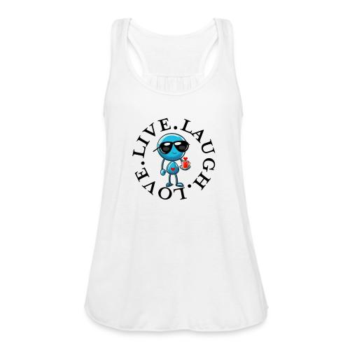 Circle Remember to live laugh love - Women's Flowy Tank Top by Bella