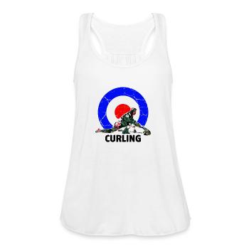 curling for light - Women's Flowy Tank Top by Bella - white - Front - Julia (174cm)