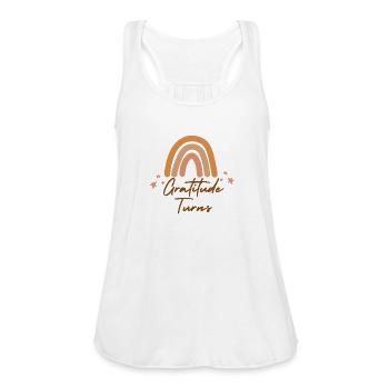 Inspirational - Women's Flowy Tank Top by Bella - white - Front - Julia (174cm)