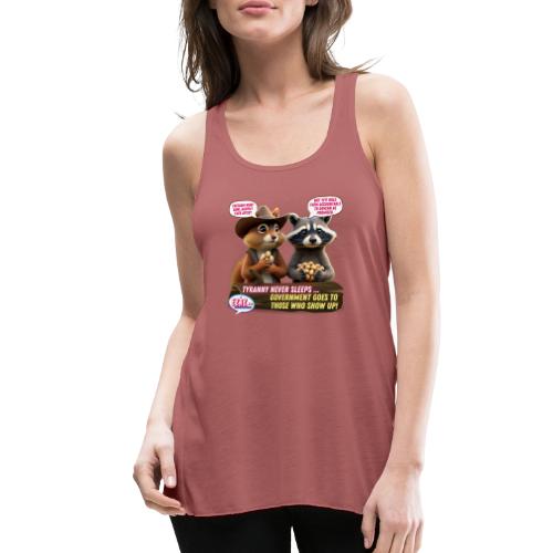 Freedom Squirrel and Raccoon - Women's Flowy Tank Top by Bella