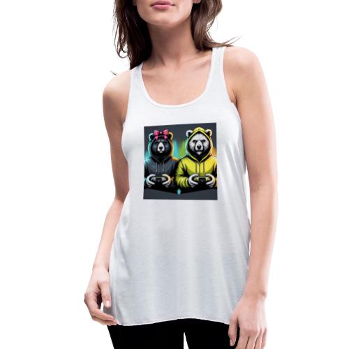 Gamer Bears - Women's Flowy Tank Top by Bella