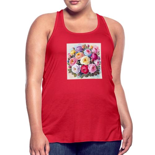 beautiful flowers floral design, wellness, nature - Women's Flowy Tank Top by Bella