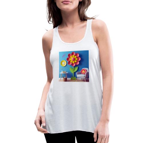 Flower design and harmony of environmental well-be - Women's Flowy Tank Top by Bella