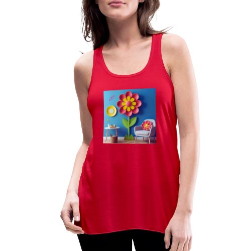 Flower design and harmony of environmental well-be - Women's Flowy Tank Top by Bella