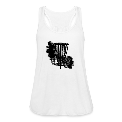 Disc Golf Basket Paint Black Print - Women's Flowy Tank Top by Bella