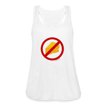 No Cheese - Women's Flowy Tank Top by Bella - white - Front - Julia (174cm)