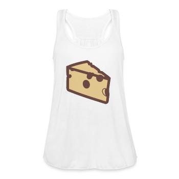 Cheese - Women's Flowy Tank Top by Bella - white - Front - Julia (174cm)