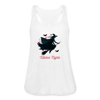 Witch - Women's Flowy Tank Top by Bella - white - Front - Julia (174cm)