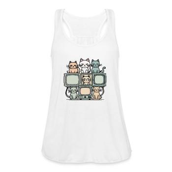Cat Tv Show - Women's Flowy Tank Top by Bella - white - Front - Julia (174cm)