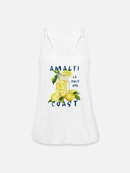 Amalfi Coast Italy - la Dolce Vita - Women's Flowy Tank Top by Bella - white