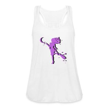 witch - Women's Flowy Tank Top by Bella - white - Front - Julia (174cm)