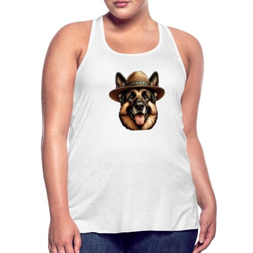 German Shepherd The Mobster - Women's Flowy Tank Top by Bella