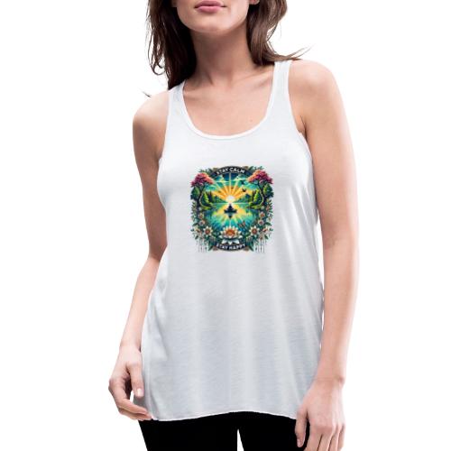 Stay calm Stay happy - Women's Flowy Tank Top by Bella