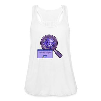 Meme Cat On A Pan - Women's Flowy Tank Top by Bella - white - Front - Julia (174cm)