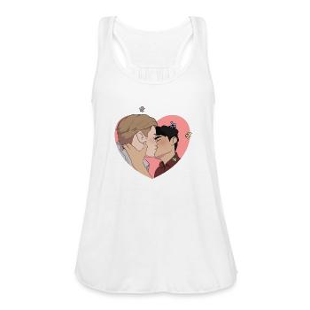 Heartstopper Active - Women's Flowy Tank Top by Bella - white - Front - Julia (174cm)