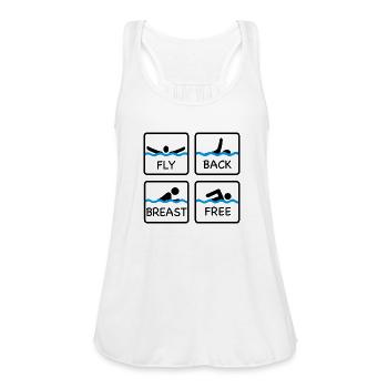 Swimming Style - Women's Flowy Tank Top by Bella - white - Front - Julia (174cm)