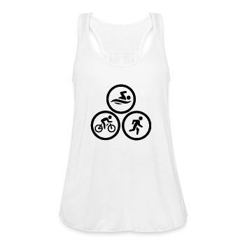 Triathlon - Women's Flowy Tank Top by Bella - white - Front - Julia (174cm)