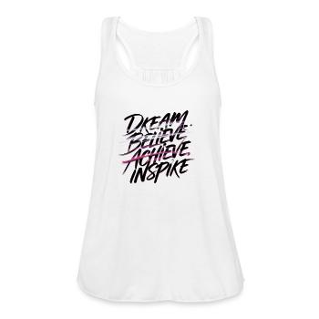 Inspire - Women's Flowy Tank Top by Bella - white - Front - Julia (174cm)