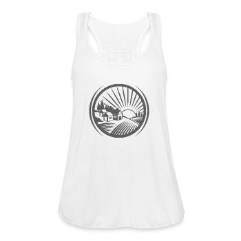 Farmer - Women's Flowy Tank Top by Bella - white - Front - Julia (174cm)