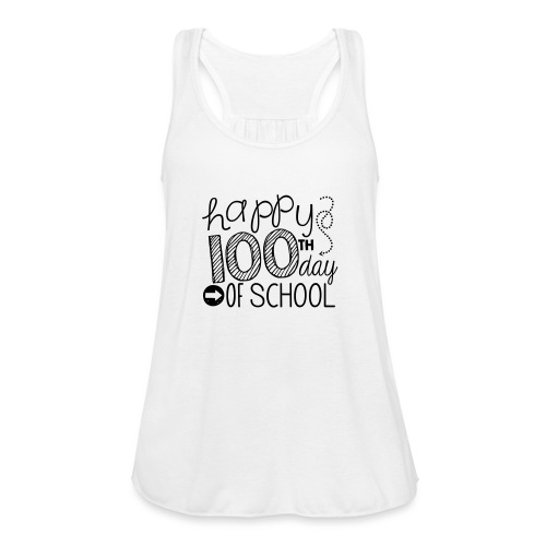 Happy 100th Day of School Arrows Teacher T-shirt - Women's Flowy Tank Top by Bella