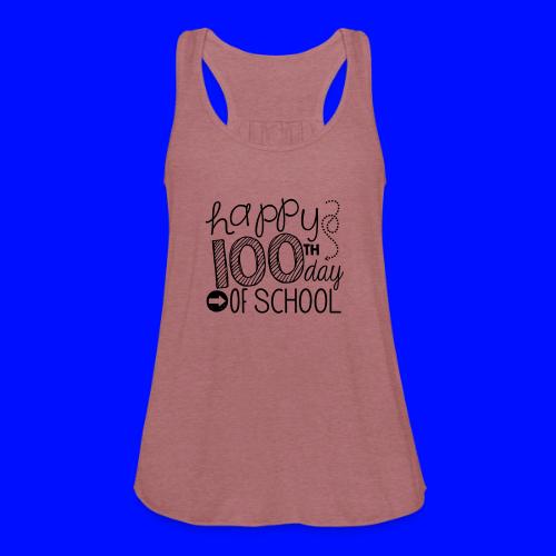 Happy 100th Day of School Arrows Teacher T-shirt - Women's Flowy Tank Top by Bella