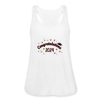 Congratulations 2024 - Women's Flowy Tank Top by Bella - white - Front - Julia (174cm)