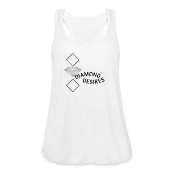 DIAMOND - Women's Flowy Tank Top by Bella - white - Front - Julia (174cm)