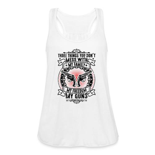 Three Things You Don't Mess With BLACK - Women's Flowy Tank Top by Bella