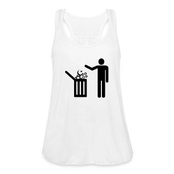 religion - garbage - Women's Flowy Tank Top by Bella - white - Front - Julia (174cm)