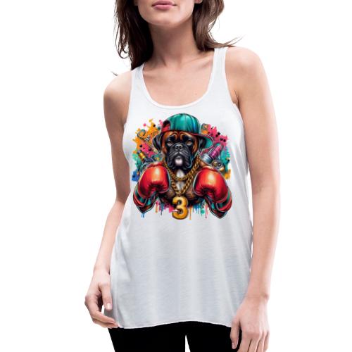 Boxer Dog Art - Women's Flowy Tank Top by Bella